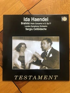 IDA HAENDEL BRAHMS VIOLIN CONCERTO LSO CELIBIDACHE - TESTAMENT NEW LP 180g - Picture 1 of 2