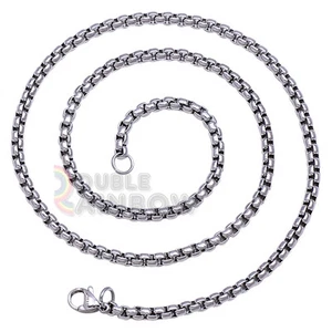 C07 16-36"Men Women stainless steel 3.5mm Rolo Box Necklace Chain link