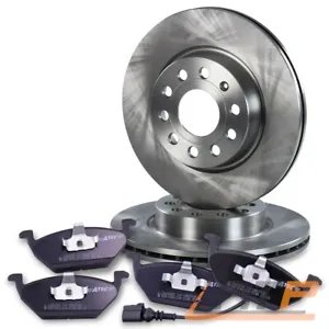 VENTILATED BRAKE DISCS + FRONT BRAKE PADS FOR VW BEETLE CADDY JETTA GOLF 5 6 - Picture 1 of 12