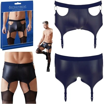 213 2389 17 Mattlock Herren GAY Pants Shorts mit STRAPSEN Strapsgurt in S bis M - Bild 1 von 4