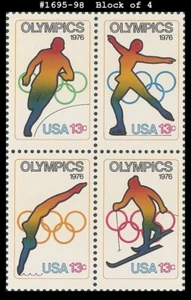 USA4 #1695-98 MNH BL4 Olympic Games - Picture 1 of 1