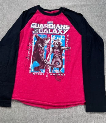 Disney Marvel Guardians of the Galaxy T Shirt Boy's Large Crew Neck Red Graphic - Image 1 of 4
