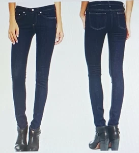 NWT Rag & Bone Heritage Mid Rise Skinny Sz 28 Dark Wash Denim - Picture 1 of 6