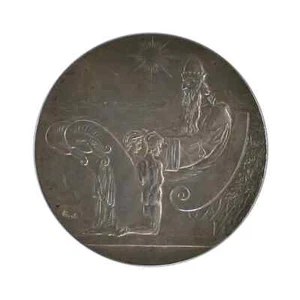 Island Silbermedaille 1930 10 Kronen 1000 Jahre alles seltene Münze - Bild 1 von 4