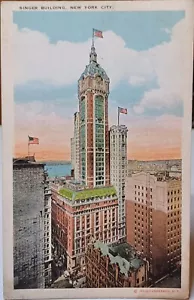 Postal Nueva York Ciudad 1¢ Edificio Cantante - Imagen 1 de 2