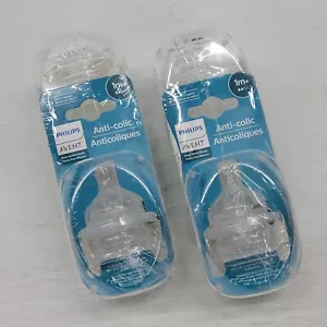 8 Phillips Avent Anti-Colic Flow Baby Bottle Nipple 1m+ Brand New 4 - 2 Packs - Picture 1 of 4