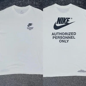 Nike “ Authorized Personnel Only ” T-Shirt In White Men's Size Large (L) RARE - Picture 1 of 12