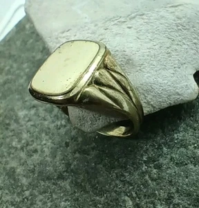 Anillo Hombre Alemán Original Años 1920 - 1930 Doble Laminado Oro Nuevo Antiguo Stock  - Imagen 1 de 6
