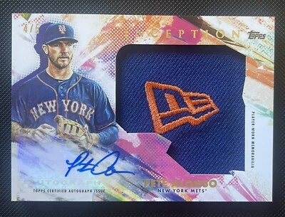 2020 Topps Inception Pete Alonso Jumbo Hat Patch Auto 4/5  - Image 1 of 2