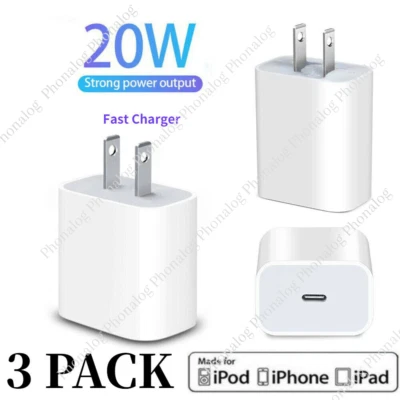 20W USB Type C Power Adapter Fast Charger Cube Block For iPhone 14 13 12 11 iPad - Image 1 of 4