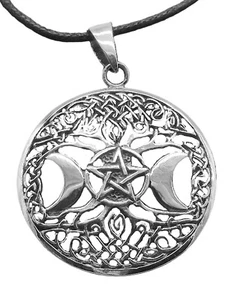 Árbol de la vida 925 colgante de plata y cadena de plata Yggdrasil Triple Goddes árbol n.º 457 - Imagen 1 de 7