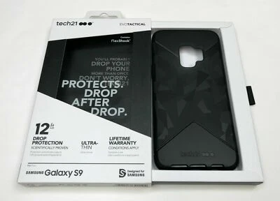 tech21 Evo Tactical Strong Ultra Thin Case Cover for Samsung Galaxy S9 - BLACK - Image 1 of 4