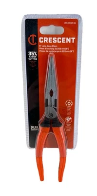 Alicates de nariz larga de alto apalancamiento de 8 pulgadas Crescent con empuñaduras de doble material Z6548CGR-06 Foto 1 de 4