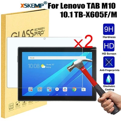2Pcs Lenovo Various Tablet Tempered Glass Clear Screen Protector Guard Cover - Image 1 of 4