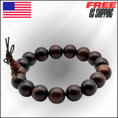 Pulsera Collar Mala Meditación Budista de Palo de Rosa - Accesorio de Oración Unisex Foto 1 de 4