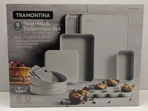Tramontina 9-piece Non-Stick Ceramic Bakeware Set/White - Picture 1 of 3