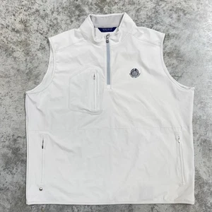 Peter Millar Weste Herren 2XL weiß Crown Crafted Butler National Golf Quarter Zip - Bild 1 von 9
