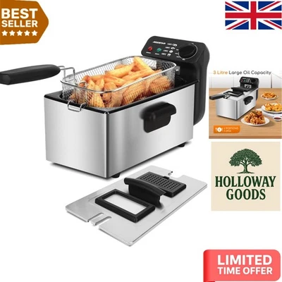 Safety First: 2200W Deep Fat Fryer 3L with Viewing Window & Auto Shutoff Feature - Image 1 of 4