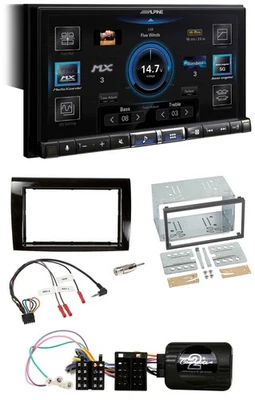 Alpine DAB 2DIN USB Bluetooth Lenkrad Autoradio für Fiat Bravo 2007-2014 - Bild 1 von 4