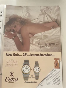Publicité Presse Advertising Vintage 1982 Montres Eska Mireille Darc - Picture 1 of 1