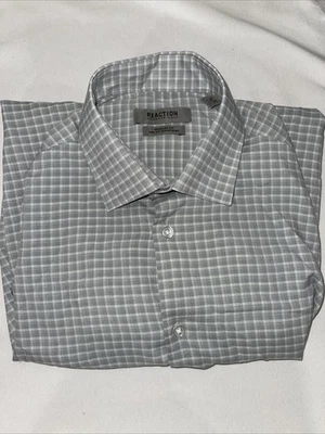 Camisa de vestir Kenneth Cole de rendimiento de secado rápido para hombre, gris, M (16-16,5 36/37) Foto 1 de 3