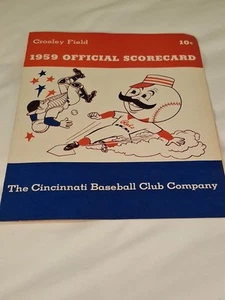 1959 CINCINNATI Reds Dodgers Scorecard Crosley ROBINSON Duke Snider Hodges - Picture 1 of 7