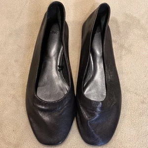 Mango MNG Negro Cuero Genuino Puntera Cuadrada Ballet Pisos, Talla US 6, EU 36, UK 4 - Imagen 1 de 8