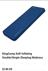 KingCamp Self Inflating Premium Single Sleeping Pad Camping Mattress 30”x78”x3” - Picture 1 of 9
