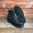 Men Light Weight Pull On Leather Ankle Round Toe Half Work Boot Botin Trabajo