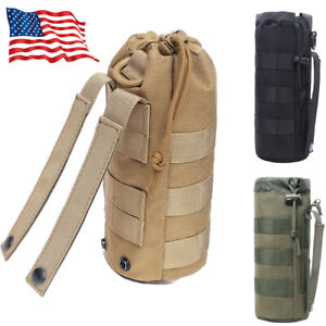 Tactical Molle Water Bottle Pouch Belt Bag Military Hiking Camping Bottle Holder