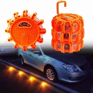 1x LED Road Flares Roadside Emergency Beacon Blinkende Warnlicht Magnetfuß Haken - Bild 1 von 16
