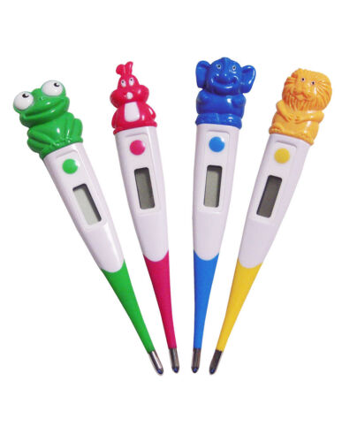 Instant Digital Zoo Thermometer for Children, 4 Pack
