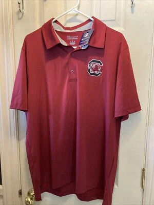 South Carolina Gamecocks NCAA Men's Polo Shirt  Sz L  Garnet Champion - Image 1 of 4