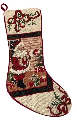 "Árbol decorativo Papá Noel medias de Navidad vintage de punta de aguja 18""" Foto 1 de 4