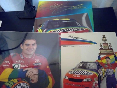 Lote de colección de pegatinas postales carpeta de fotos 8x10 de Jeff Gordon Foto 1 de 4