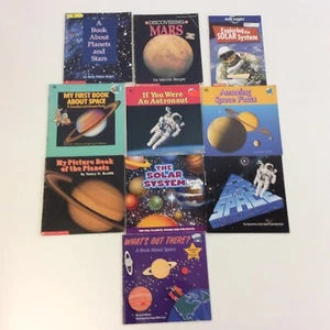 Space Solar System Planets Astronaut Stars 1st 2nd 3rd 4th Grade 10 Book Lot - Foto 1 di 4