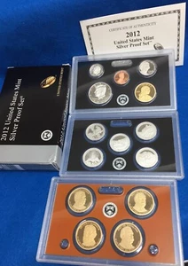 2012-S U.S. Mint Silver Proof 14 Coin Annual Set OGP - Picture 1 of 3