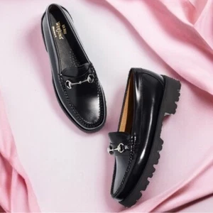 G.H. Bass Lianna super polierte schwarze Weejuns Penny-Loafer Damenschuhe Größe 8 " - Bild 1 von 9