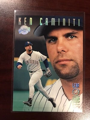 1996 LEAF STUDIO PRATA IMPRENSA PROVA PARALELO #129 KEN CAMINITI PADRES RARO 1/100 - Imagem 1 de 2