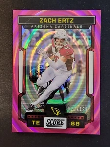Gorgeous Zach Ertz 2023 Score Football Pink Eclipse Card #157 #d /199 MINT - Picture 1 of 6