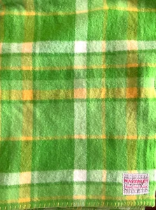 Waverley 100% Pure Lambswool Blanket Made in Australia Green & Yellow - Picture 1 of 2