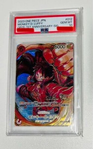 PSA 10 One Piece Card OP-05 Monkey D. Luffy ST01-012 Eiichiro Oda Signature