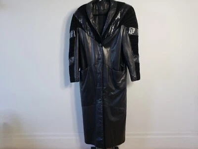 Chaqueta de cuero genuino y gamuza para mujer Olympic Fashions Lipton de colección años 80 Foto 1 de 4