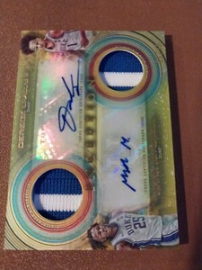 2022 MARK MITCHELL DERECK LIVELY INCEPTION DUAL RELIC AUTOGRAPHED AUTO CARD /50
