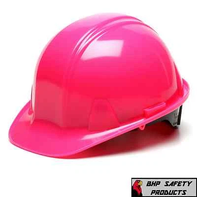 PYRAMEX PINK CAP STYLE HARD HAT 4 POINT RATCHET HP14170 CONSTRUCTION SAFETY  - Image 1 of 4