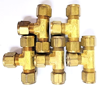 IMPERIAL BRASS COMPRESSION TEES (LOT OF 5) 1/2" FERRULE COMPRESSION - Image 1 of 4