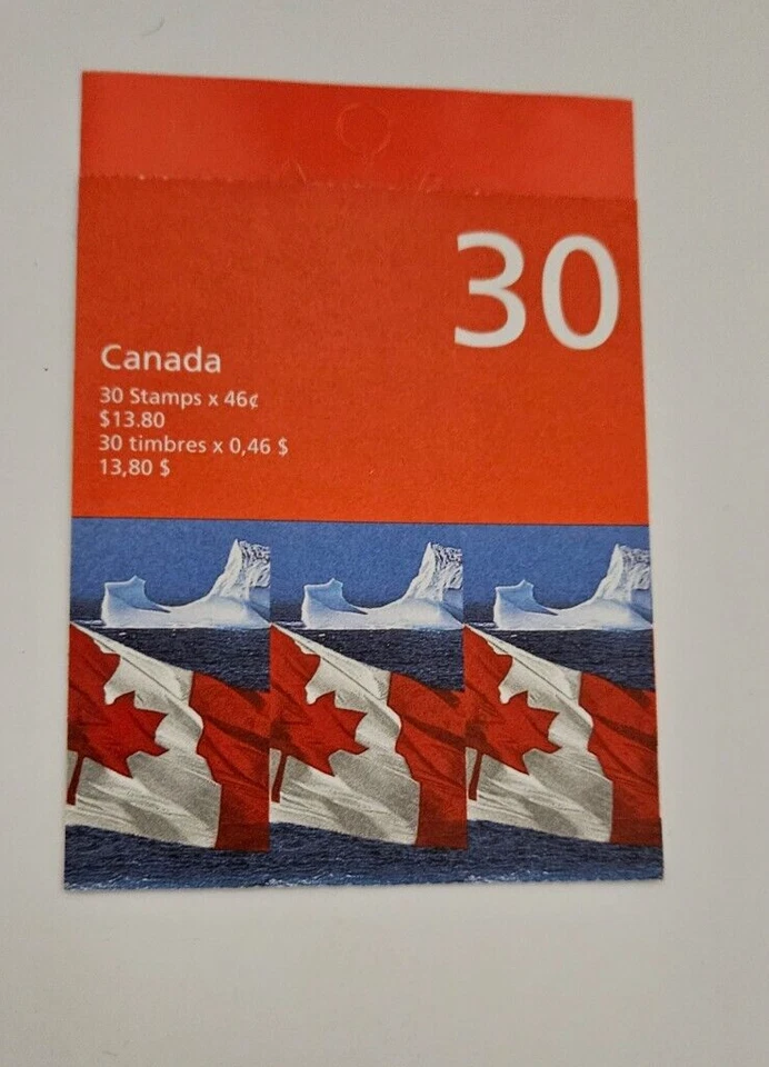 Canada 1997 Flag Over Iceberg Self-adhesive booklet PANE OF 30 (BK215) - Image 1 of 1