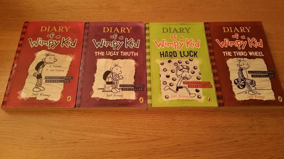 Jeff Kinney - Diary of a Wimpy Kid (4 Books Collection) Great Condition - Image 1 of 1