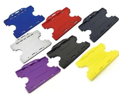 ID Card Holder Double Sided Plastic Rigid ID Card Pass Badge Holder Free P&P