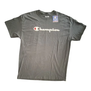 Camiseta Champion Para Hombre Grande y Alta Gráfica Lisa Negra Logo Camiseta 1XL NUEVA CON ETIQUETAS - Imagen 1 de 7
